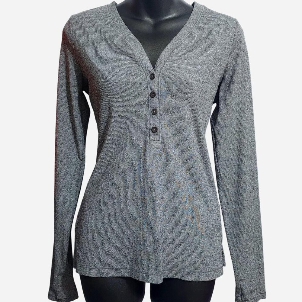 Gray Athleta Small long sleeve henley - Size Small NWOT